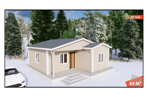 Tek Katlı Prefabrik Ev 54 m²