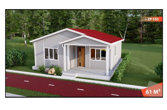 Tek Katlı Prefabrik Ev 61 m²